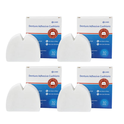 Ovovo 120 Pads (4 Pack) Upper Denture Adhesive Cushions – Long Lasting Hold & Food Seal
