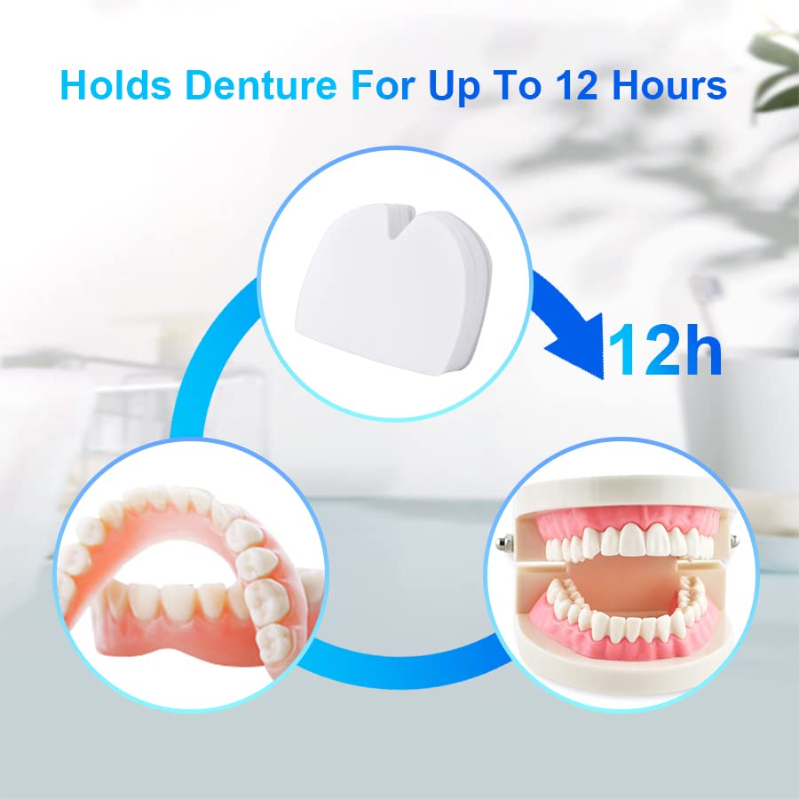 Ovovo 120 Pads (4 Pack) Upper Denture Adhesive Cushions – Long Lasting Hold & Food Seal