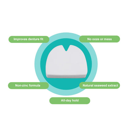 Ovovo 120 Pads (4 Pack) Upper Denture Adhesive Cushions – Long Lasting Hold & Food Seal