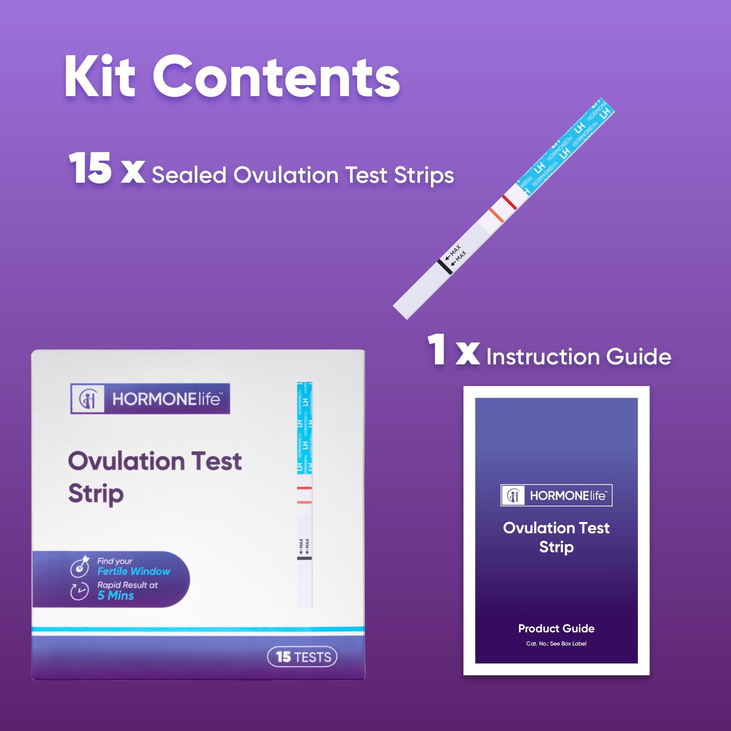 Ovulation Test Strips – LH Test for Ovulation Detection (15/30 Count)