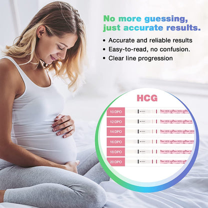 Easy@Home 100 LH Ovulation Test & 20 HCG Pregnancy Strips – Premom App Compatible, FSA Eligible