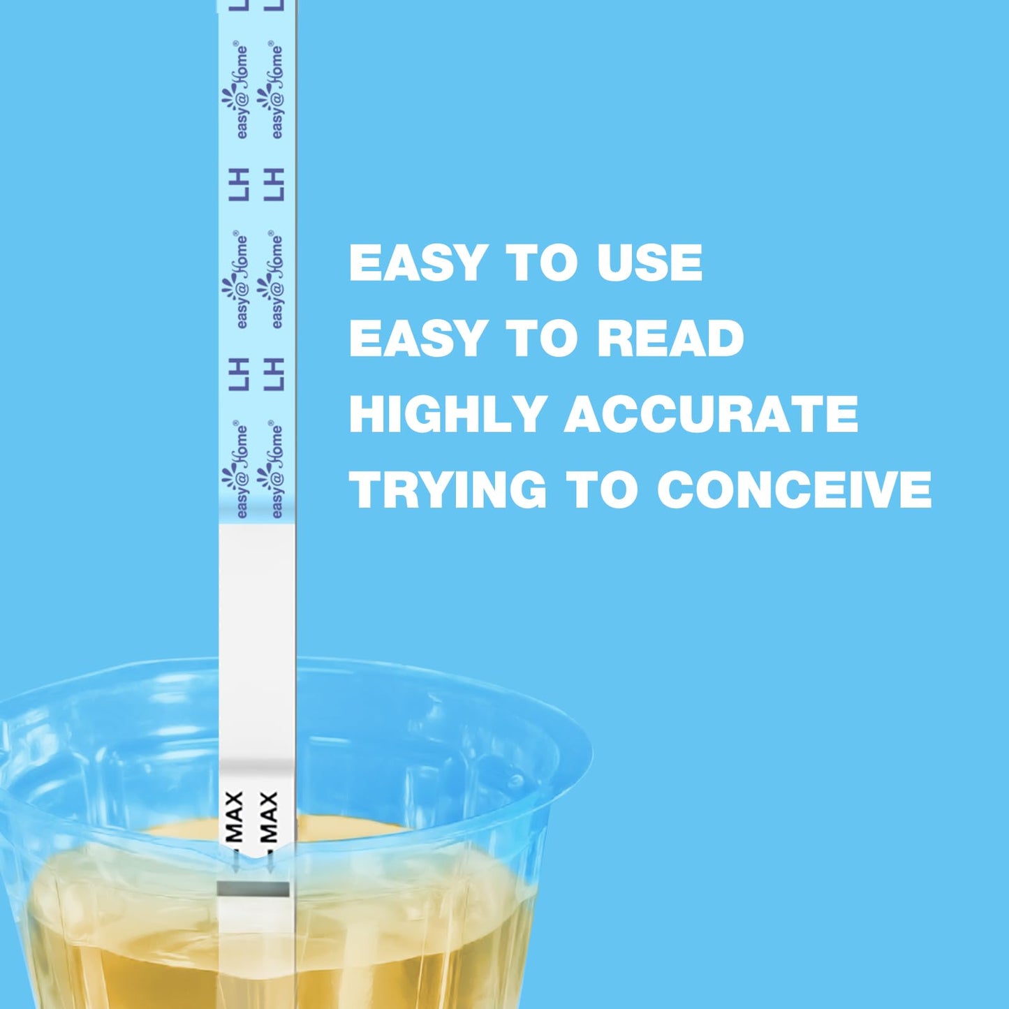 Easy@Home Ovulation & Pregnancy Test Strips Kit with Premom App | 25LH, 10HCG, 35 Cups