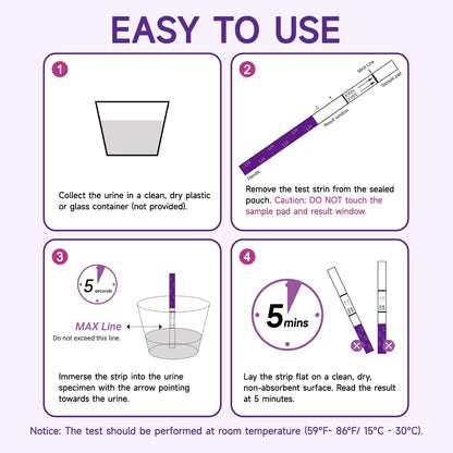 Amazewell Ovulation Test Strips – 30pcs LH Predictor Kit, 5mm Wide, High Accuracy