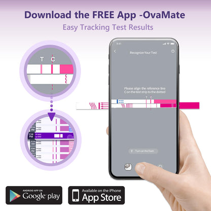 Ovulation Test Strips (50-Pack) — 50 Pack Fertility Tests | OvaMate App