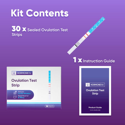 Ovulation Test Strips – LH Test for Ovulation Detection, Easy-to-Use Home Ovulation Tracking (15/30 Count) (LH Test 30 Count) | HORMONElife