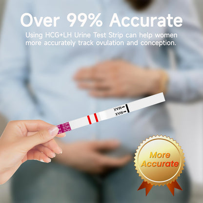 Home Fertility Tracker: Ovulation & Pregnancy Test Strips Kit (50 LH, 20 HCG)