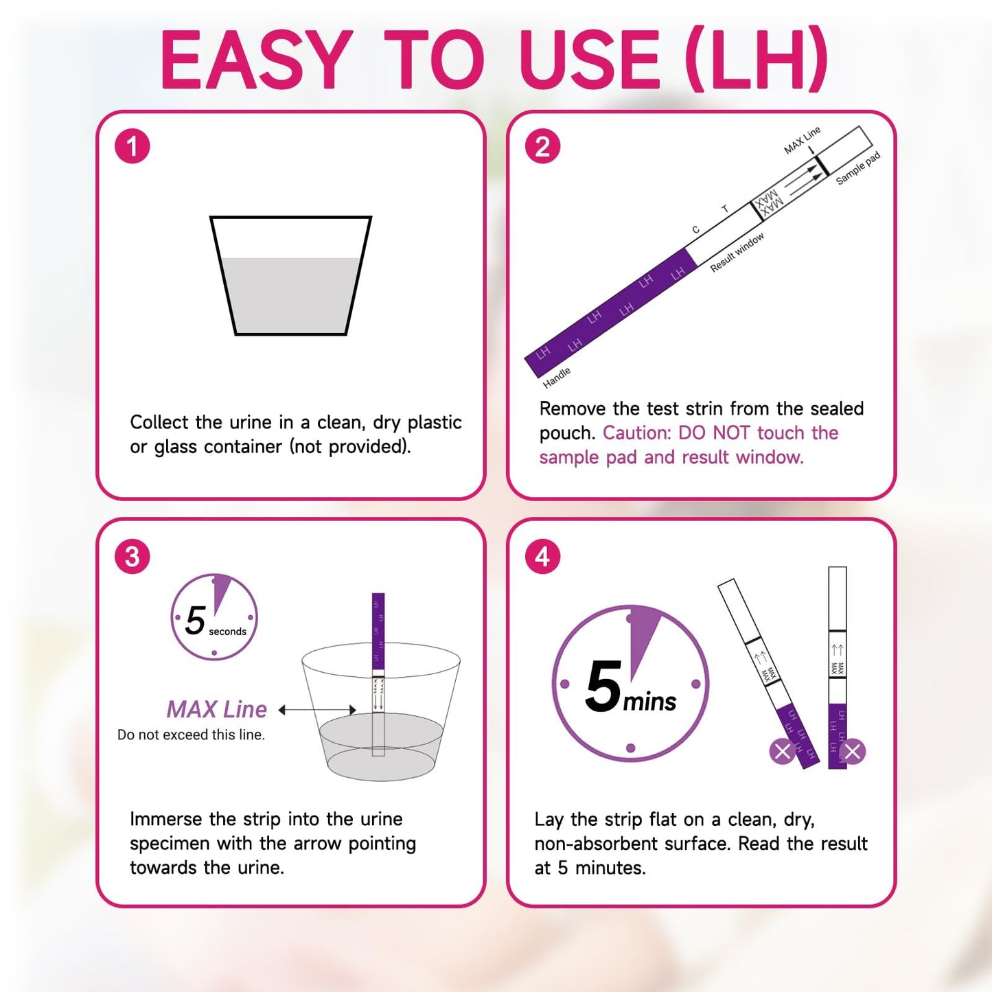 Home Fertility Tracker: Ovulation & Pregnancy Test Strips Kit (50 LH, 20 HCG)