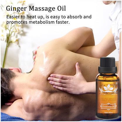Ownest 3 Pack Ginger Massage Oil | 100% Pure Natural Ginger Oil for Lymphatic Drainage & Spa-at-Home - 30ml