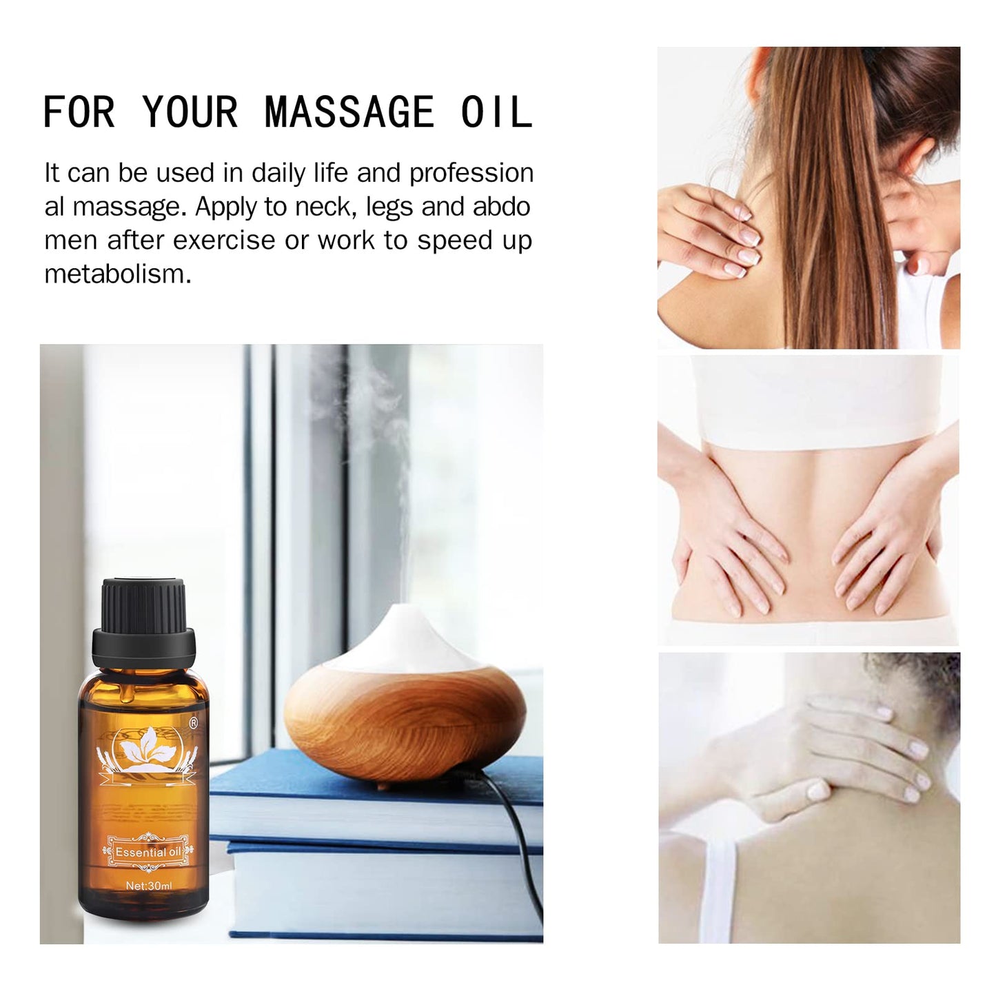 Ownest 3 Pack Ginger Massage Oil | 100% Pure Natural Ginger Oil for Lymphatic Drainage & Spa-at-Home - 30ml