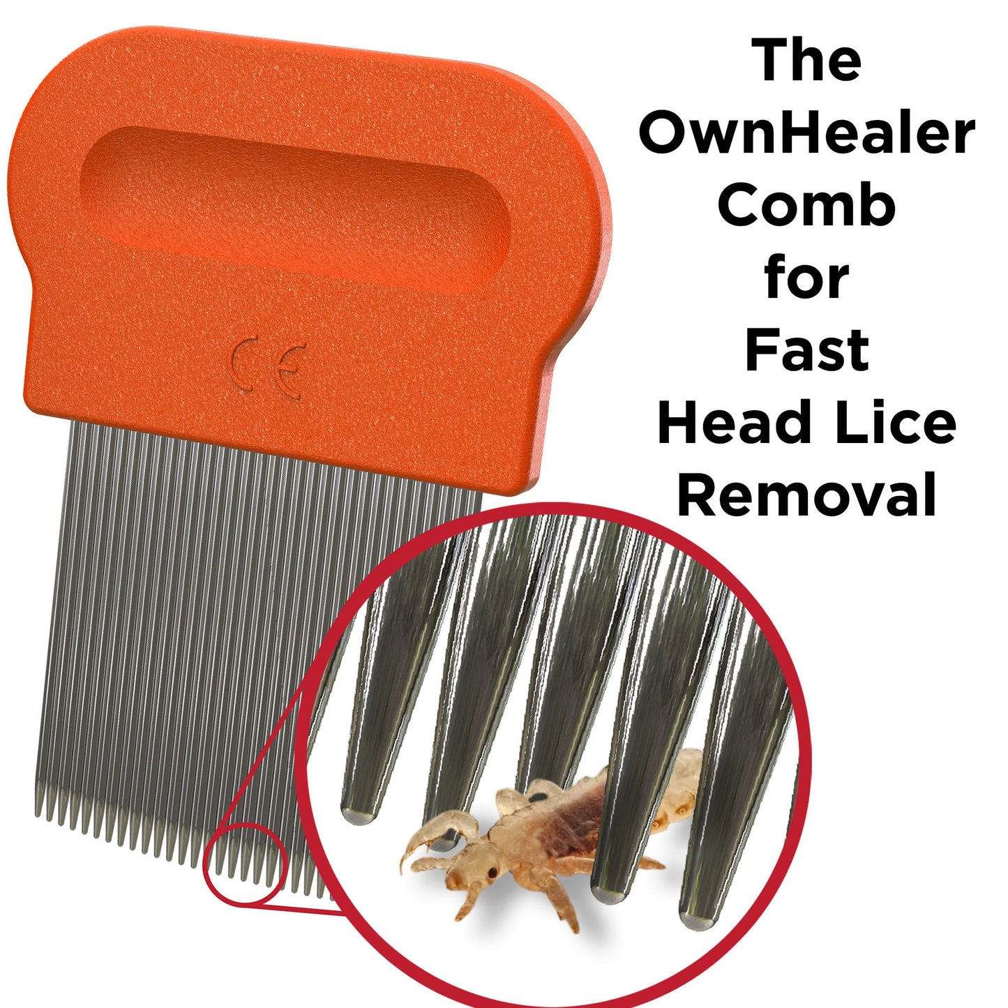 OWNHEALER Professional Lice Comb Kit – Fast, Gentle Lice & Nit Removal for All Hair Types