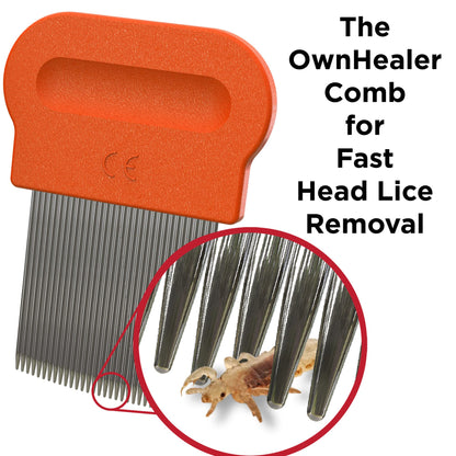 OWNHEALER Professional Lice Comb Kit – Fast, Gentle Lice & Nit Removal for All Hair Types