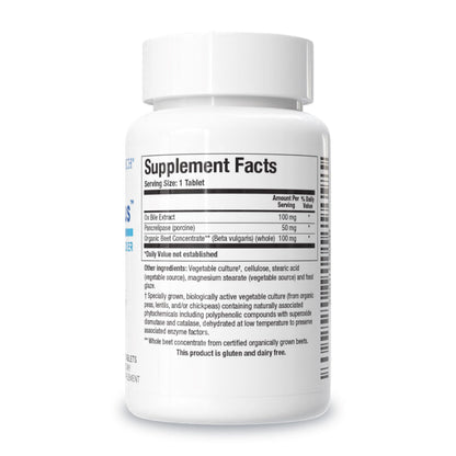 Biotics Beta-Plus Ox Bile Salts & Digestive Enzymes - 90 Tabs | Bile Production, No Gallbladder Support, Liver & Fat Digestion