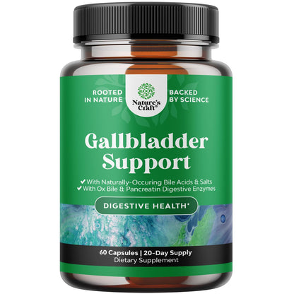 Ox Bile Salts for Gallbladder Support | Digestive Enzymes & Betaine HCL