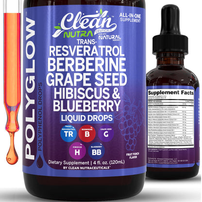 Oxibloom Liquid Drops – Resveratrol, Berberine & Grape Seed (120ml)