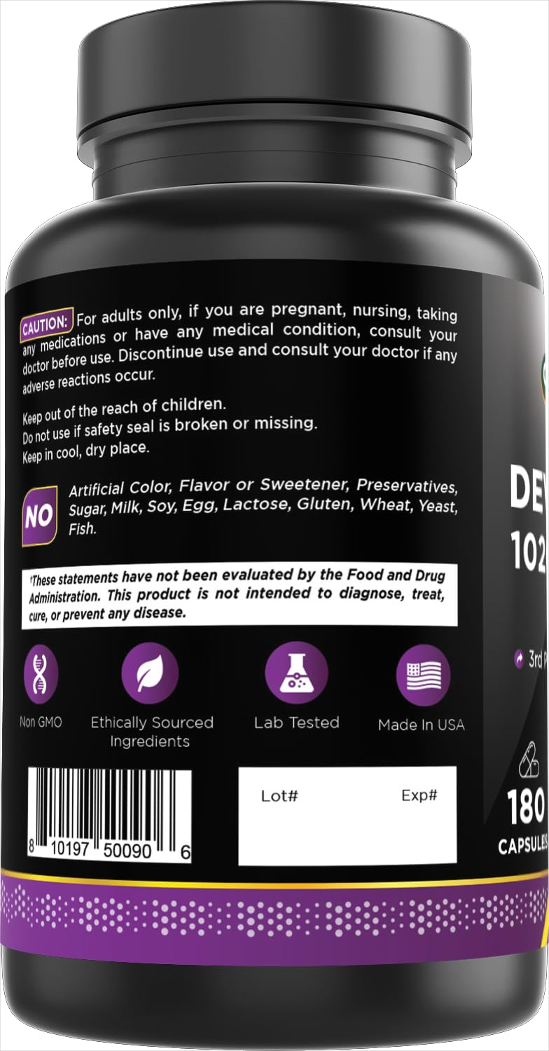 Oxify Devils Claw 1020 mg Per Serving | 180 Capsules | Gluten-Free, Non-GMO | Supplement Made in USA
