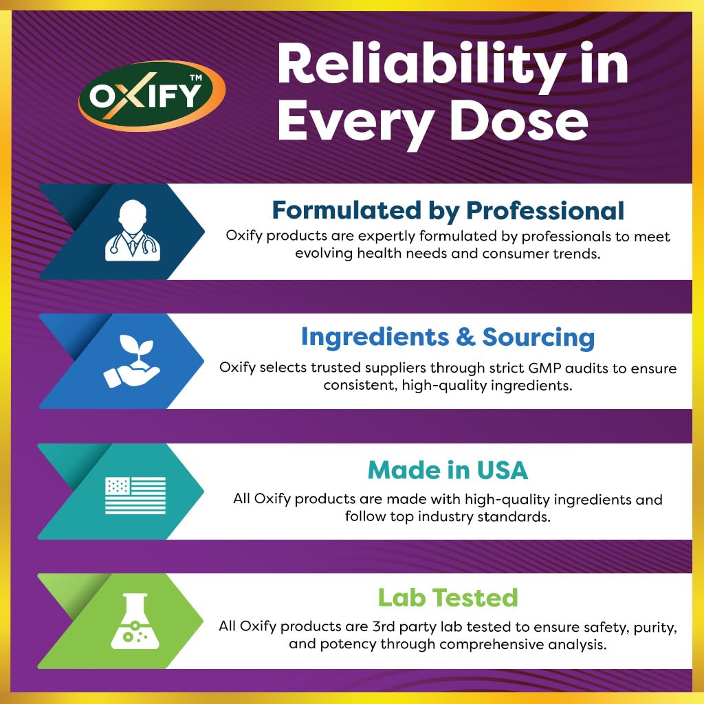 Oxify 5-HTP 50 mg | 120 Capsules | Gluten-Free & Non-GMO | Made in USA