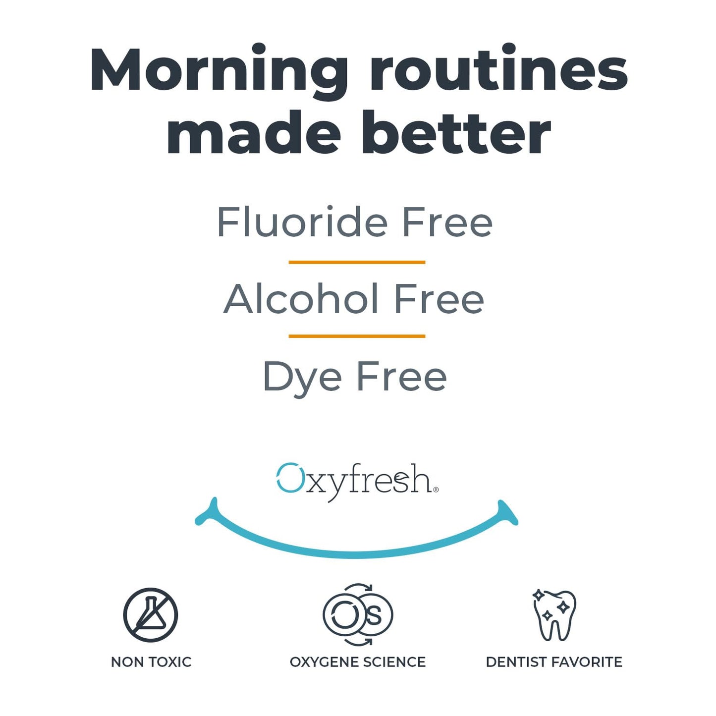 Oxyfresh Lemon Mint Fresh Breath Mouthwash – SLS & Fluoride Free, Alcohol Free – 16 Fl Oz (Pack of 3)