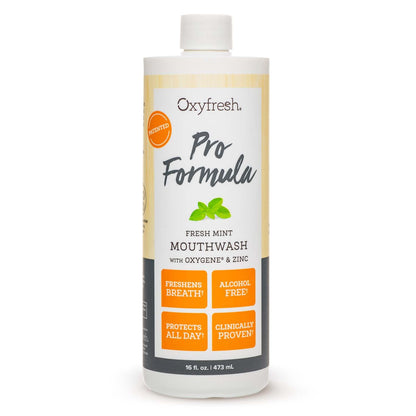 Oxyfresh Pro Formula Fresh Mint Mouthwash – Patented Zinc Mouthrinse, Dye & Alcohol Free (16 oz)