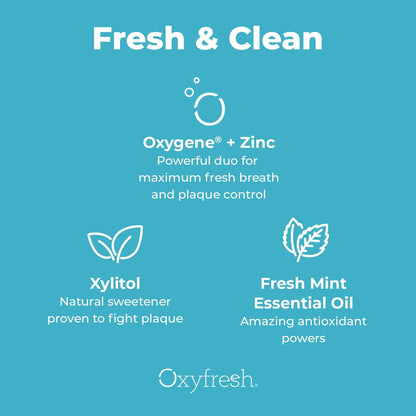 Oxyfresh Pro Formula Fresh Mint Mouthwash – Patented Zinc Mouthrinse, Dye & Alcohol Free (16 oz)