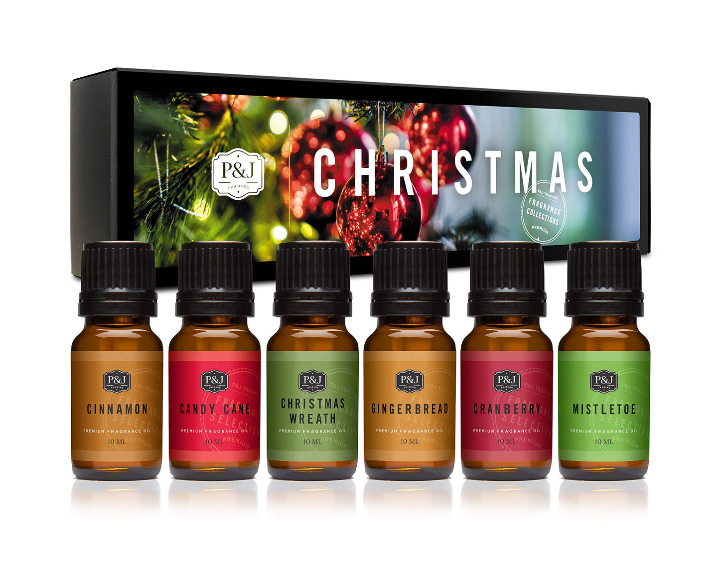 P&J Fragrance Oil Christmas Set – 6 Premium Scents for Candles, Diffusers & DIY