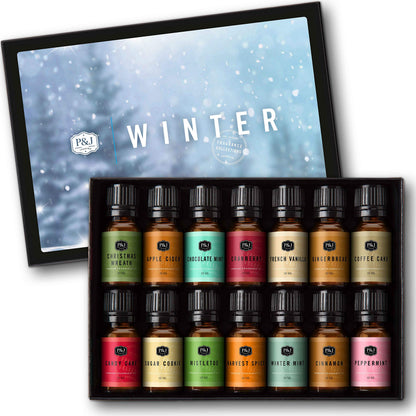 P&J Trading Fragrance Oil Winter Set – 14 Premium Oils Gift Box