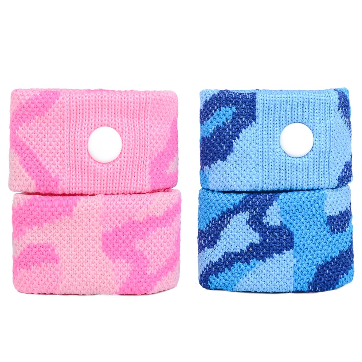 P6 Motion Sickness Bands for Adults - 2 Pack Pink & Blue | Non-Drowsy Acupressure Relief
