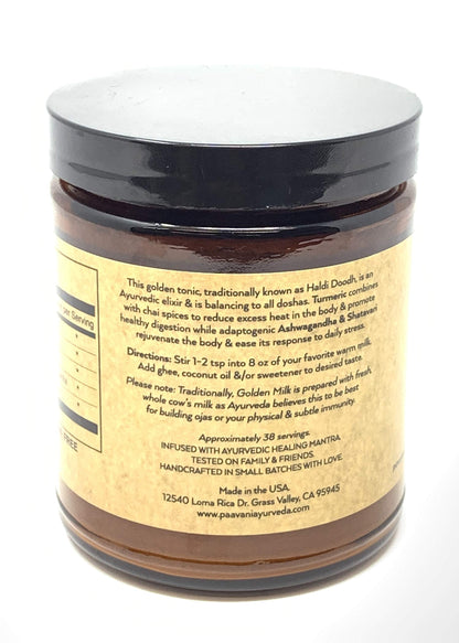 PAAVANI Ayurveda Golden Milk – Organic Turmeric & Ashwagandha, 38 Servings