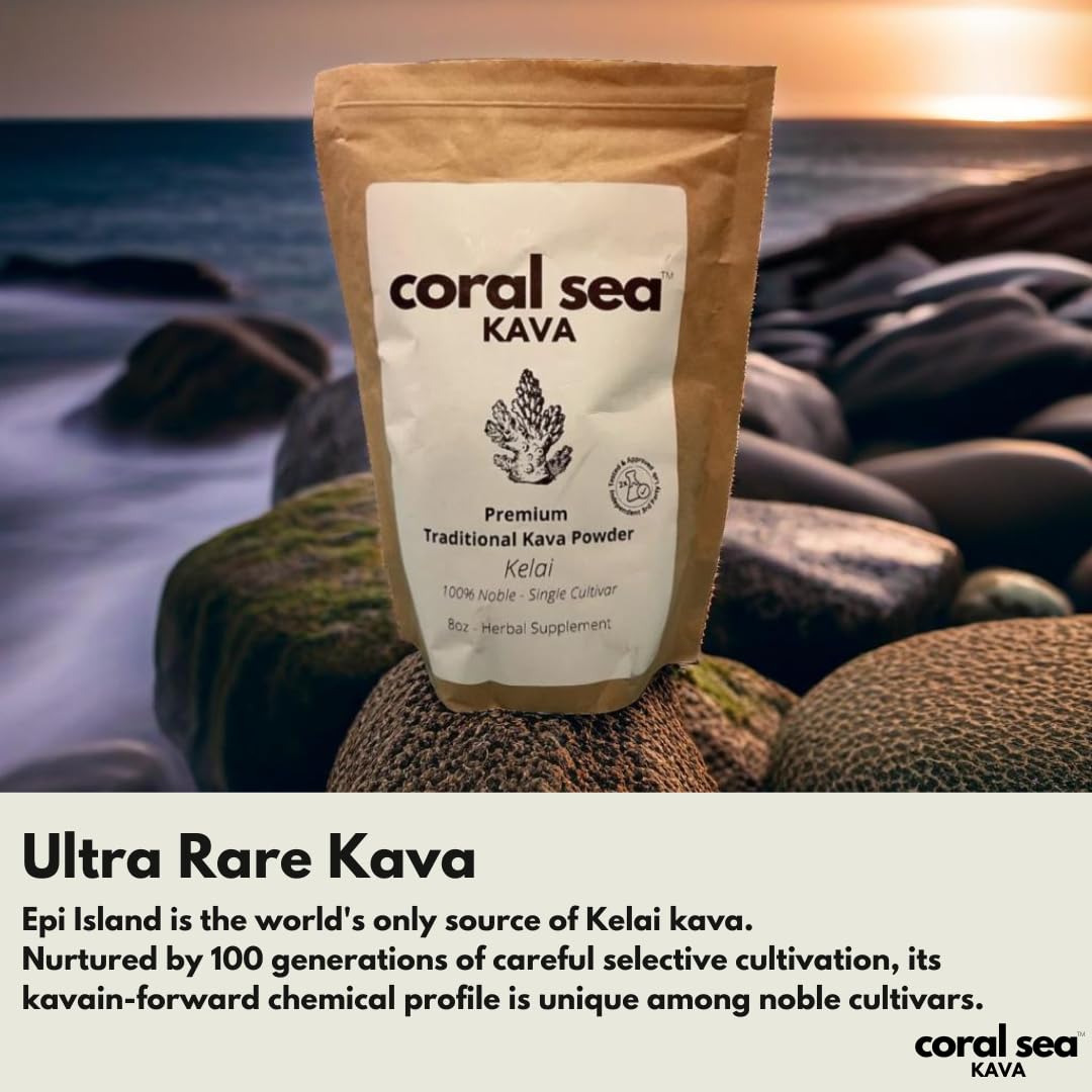 Kava Powder Noble Kava Root – Vanuatu 8oz | Calming, Ceremonial Pacific Tradition