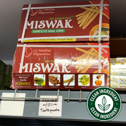Pack of 6 Organic Miswak Moringa 10-in-1 Toothpaste - Clove, Propolis, Myrrh, Black Seed, Fennel - Fluoride Free 7.05 oz