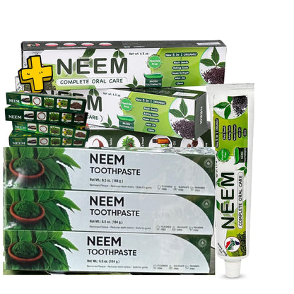 Pack of 6 Organic Neem 10-in-1 Fluoride-Free Toothpaste – 7.05 oz
