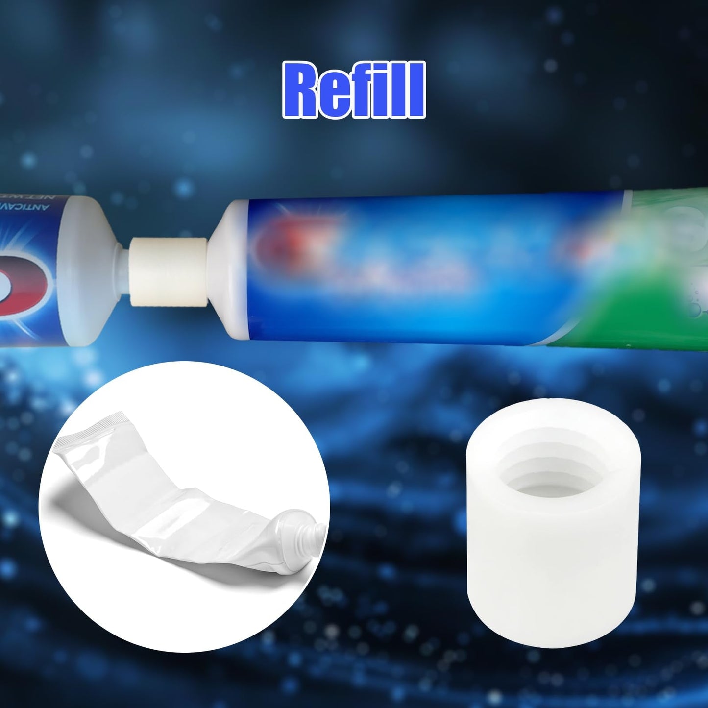 2 Pack Crest Toothpaste Refill Adapters – Refillable Tube Transfer Tool