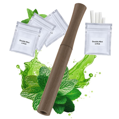 Smokeless Inhaler for Quit Smoking – 4 Inner Core Packs (Walnut)