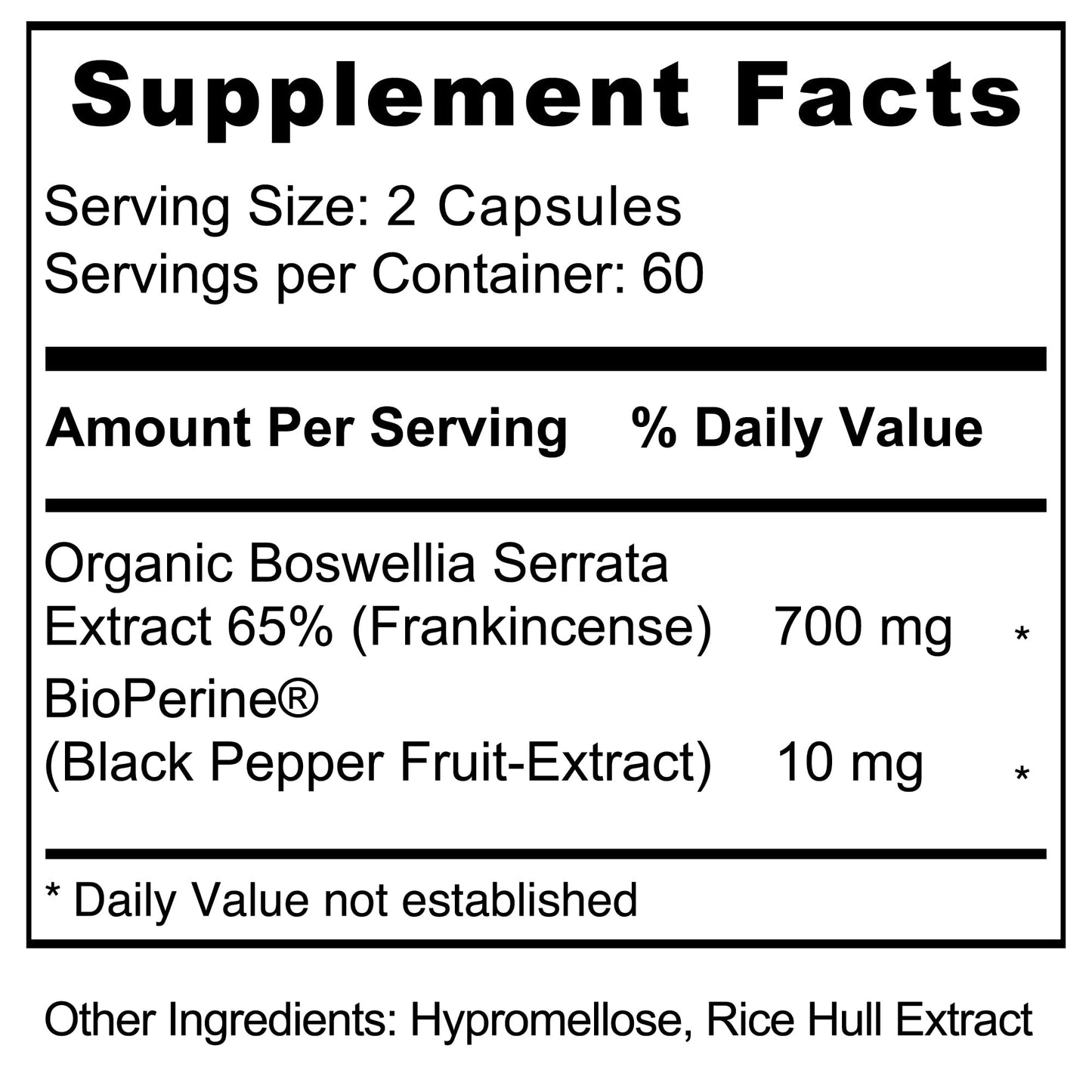 Jiva Botanicals Boswellia Extract Capsules 700mg per Serving – Joint Health Support with Black Pepper (BioPerine) – 120 Vegan Capsules