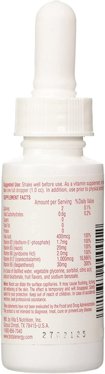 Sublingual B-Total Twin Pack - 2 fl oz | Berry Flavor, Caffeine-Free Vitamin B-12 Energy Drops