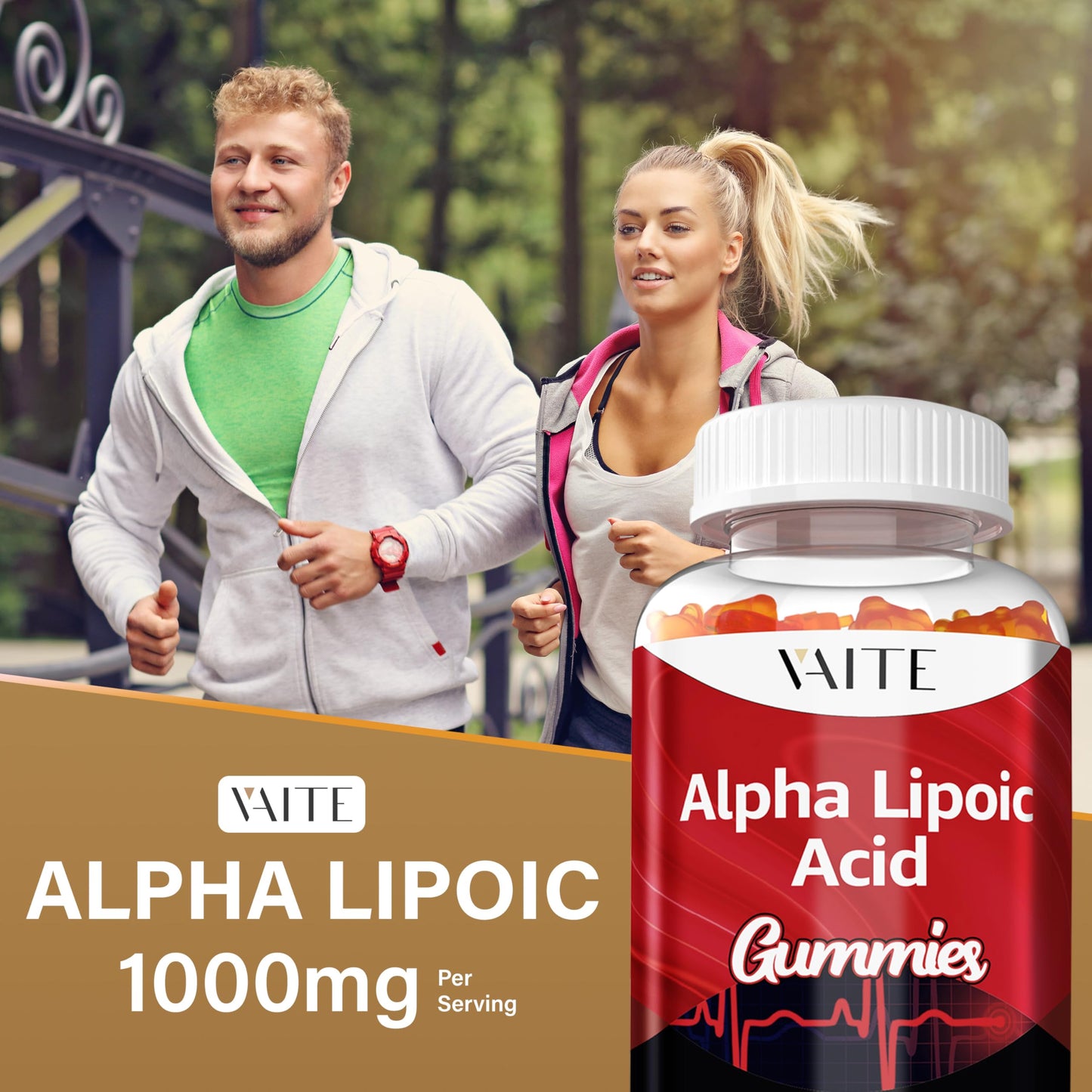 Alpha Lipoic Acid Gummies 1000mg - Nerve & Brain Support, Vegan, Gluten-Free