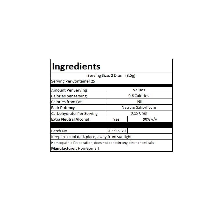 Natrum Salicylicum 6C Homeopathy Pellets Pack of 2 | Homeomart
