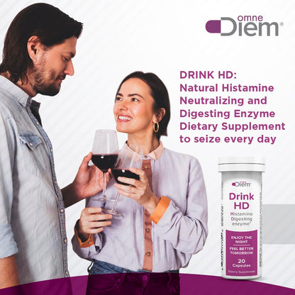 OmneDiem Drink HD – Natural Histamine Neutralizing Enzyme (DAO) 20 Capsules