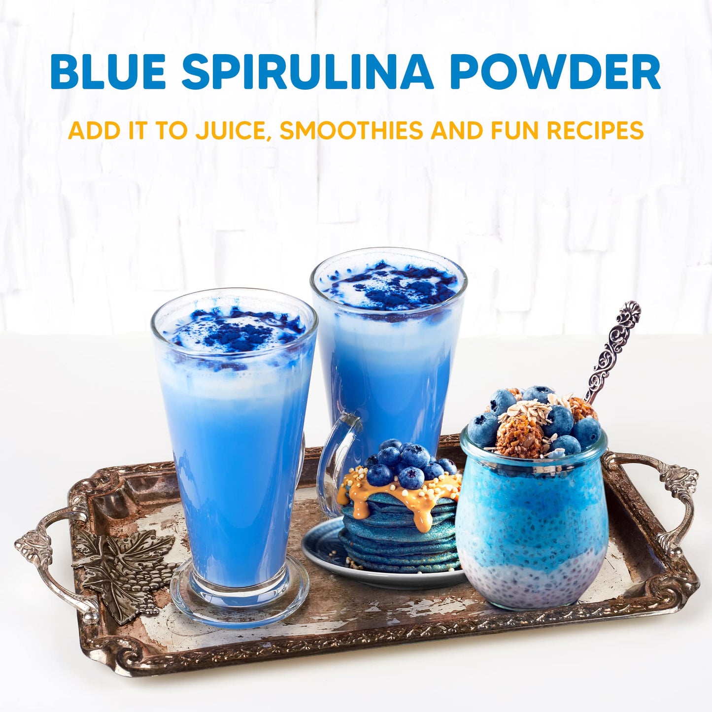Blue Spirulina Powder by Yogi Super Foods – 5 oz, Plant Protein & Immune Support