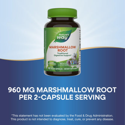 Nature's Way Marshmallow Root – Plant-Based Digestive Support (Vegan, Gluten-Free)