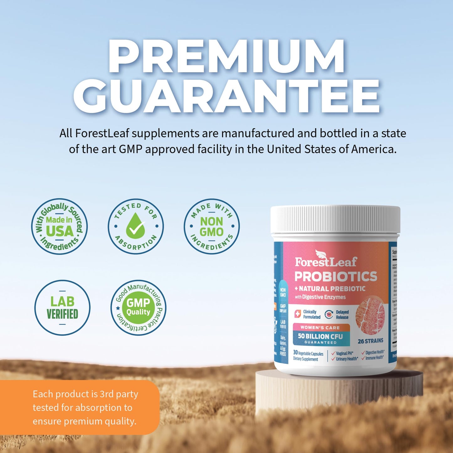 Probiotics for Women - 50B CFU, 26 Strains, 30 Caps