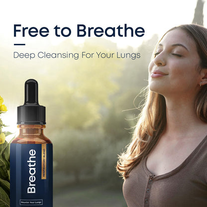 BREATHE 8-IN-1 Mullein Drops for Lungs & Airways (1 fl. oz.): Peppermint, Thyme, & Mullein Leaf Extract for Lungs Detox for Smokers - Break up Mucus & Breathe Clear - GMO-Free & Made in USA