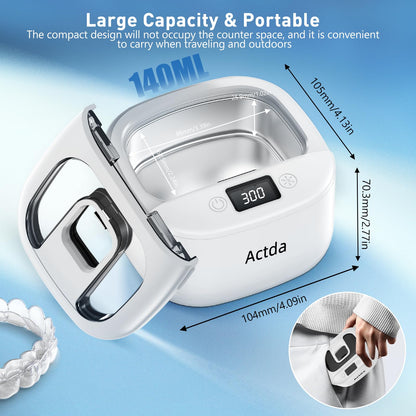 Wireless Ultrasonic Retainer Cleaner – Sonic Dental Cleaning Machine
