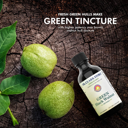 Original Green Black Walnut Hull Tincture (Extra Strength) by Dr. Hulda Clark - 2 Fl Oz