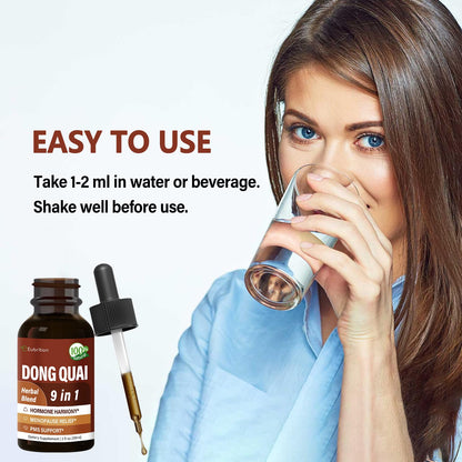Eubrition Dong Quai Liquid Supplement for Women - Menopause & PMS Relief, 2oz