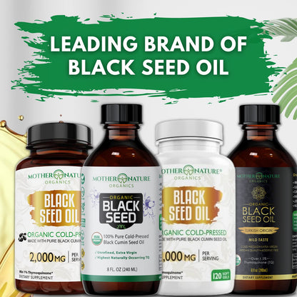 Organic Turkish Black Seed Oil Capsules - 1000mg, 60ct, Non-GMO