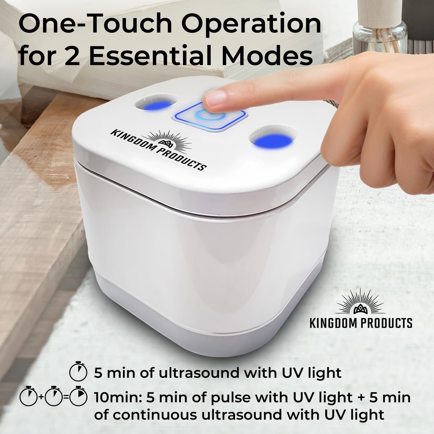 Innovative Ultrasonic Retainer Cleaner with 200ML Pod - 45kHz Dental Cleaner for Dentures, Night Guards & More