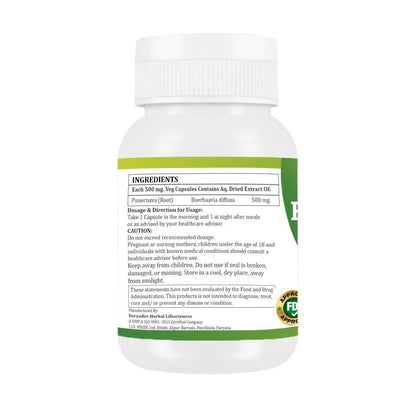 Morsan Healthcare Punarnava Capsules 500mg – 60 Veg Capulses | Kidney & Liver Support