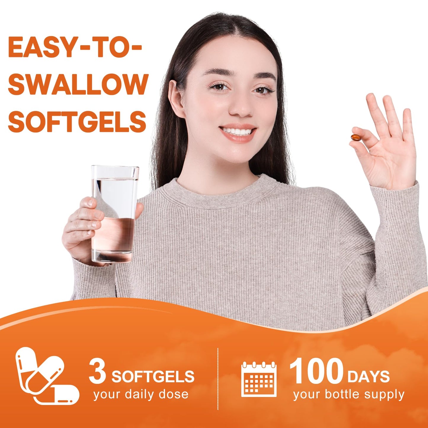 Pumpkin Seed Oil with Saw Palmetto Capsules - 3000mg | 300/600 Softgels | Cold Pressed