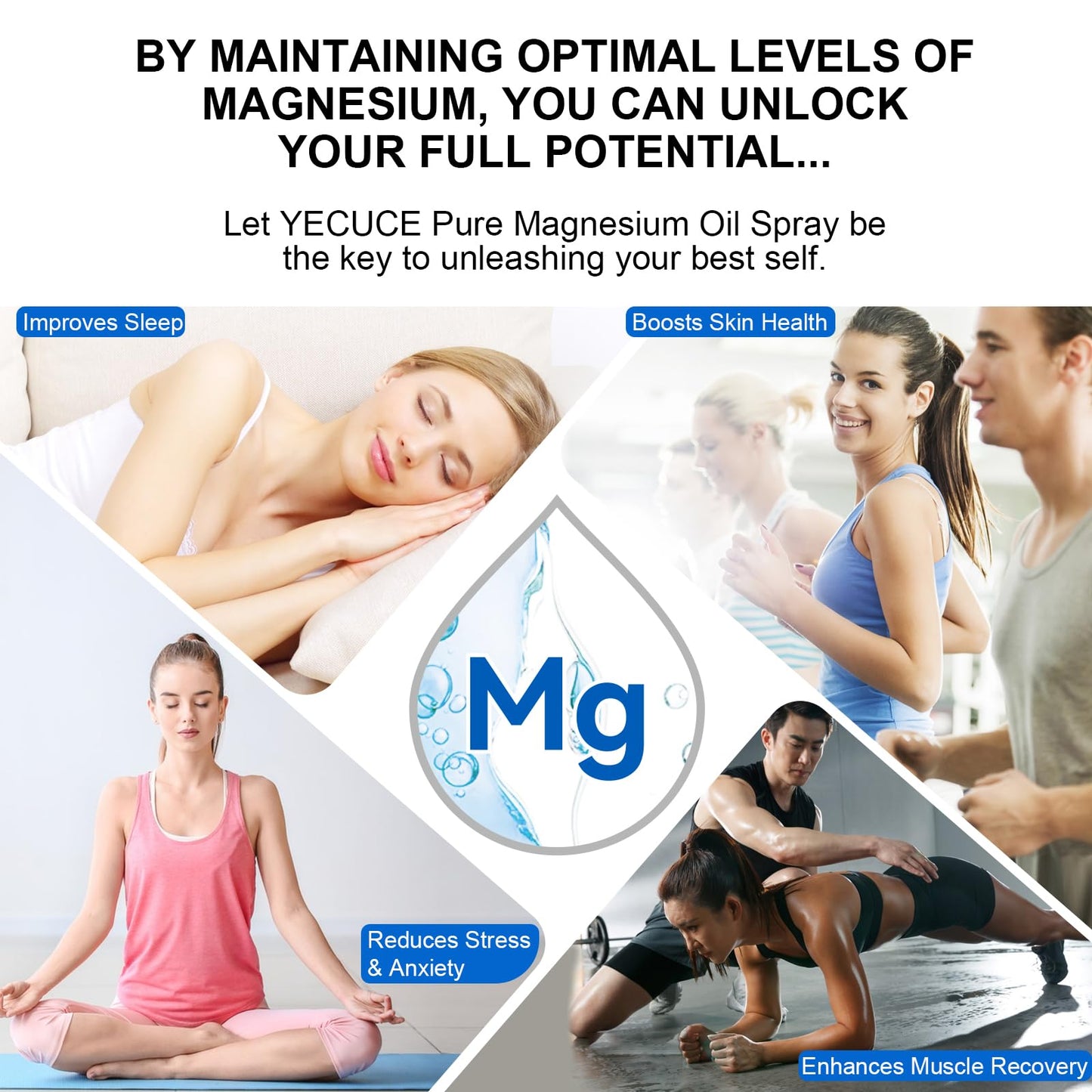 Magnesium Oil Spray for Feet – 100% Natural & Organic (2 oz, Glass Bottle)