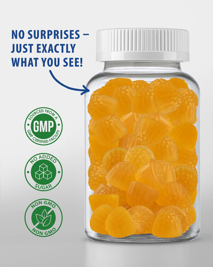 Sugar-Free Vitamin D3 K2 Gummies 5000 IU – Immune & Bone Support for Adults | Vegan, Halal, Gluten-Free